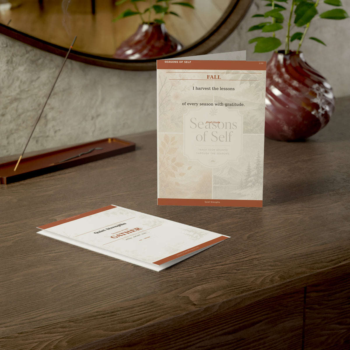 Seasons of Self – Fall Affirmation Cards | 10-Pack with Prompts