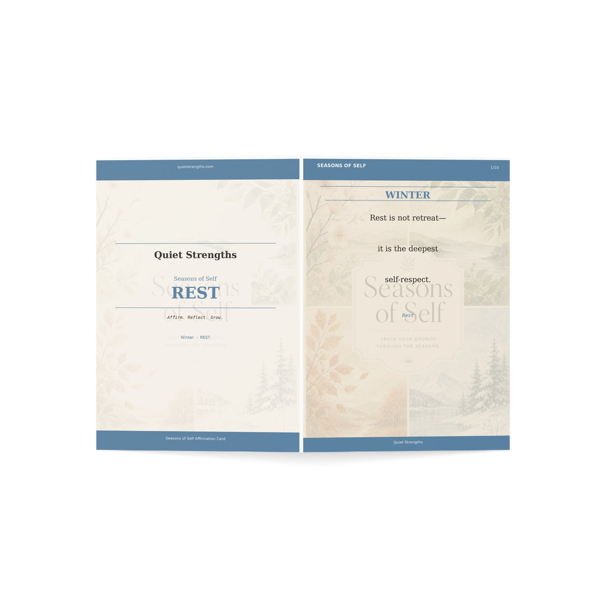 Seasons of Self - Winter Affirmation Card (10-pack)