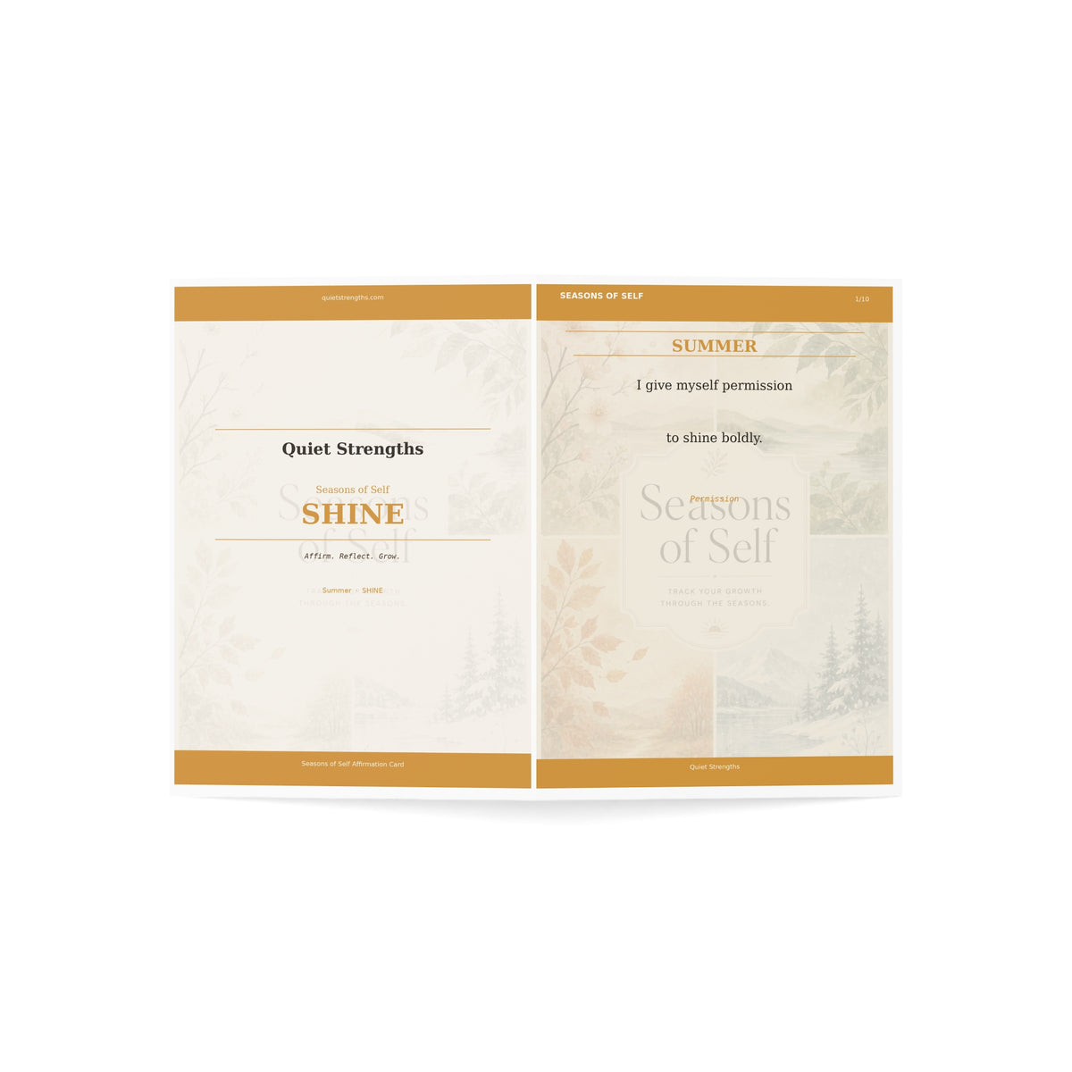 Seasons of Self – Summer Affirmation Card (10-pack)